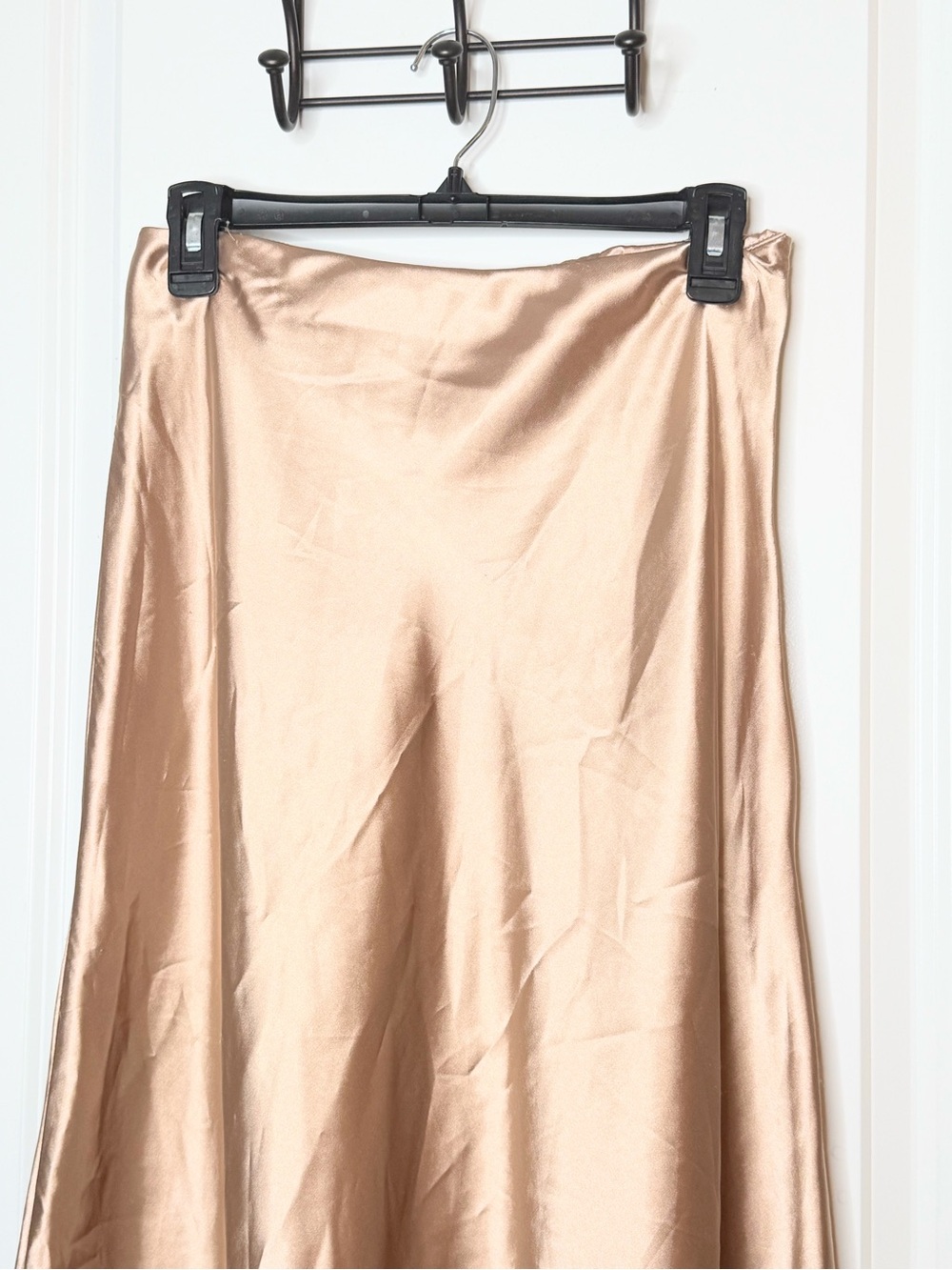 Alter’d State Satin Midi Skirt M Champagne Bias Cut Slip Skirt Made USA - Picture 2 of 7